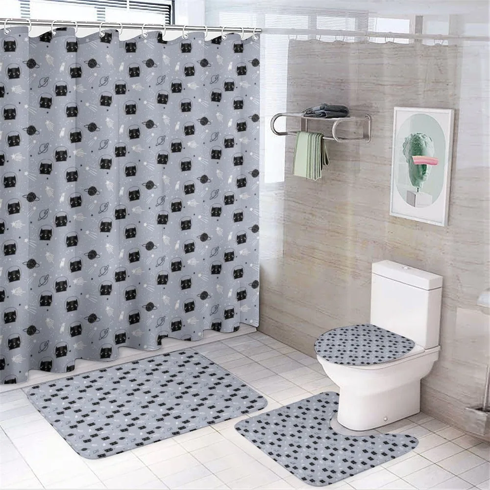 Astronaut Cats — 4-Piece Bathroom Set preview