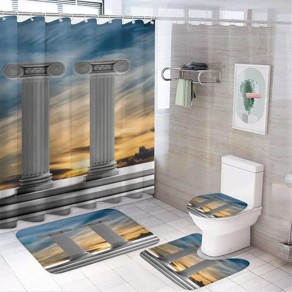Marble Pillars — 4-Piece Bathroom Set preview