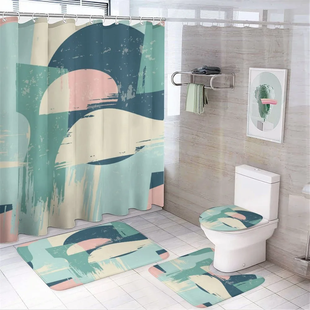 Modern Style Abstraction — 4-Piece Bathroom Set preview