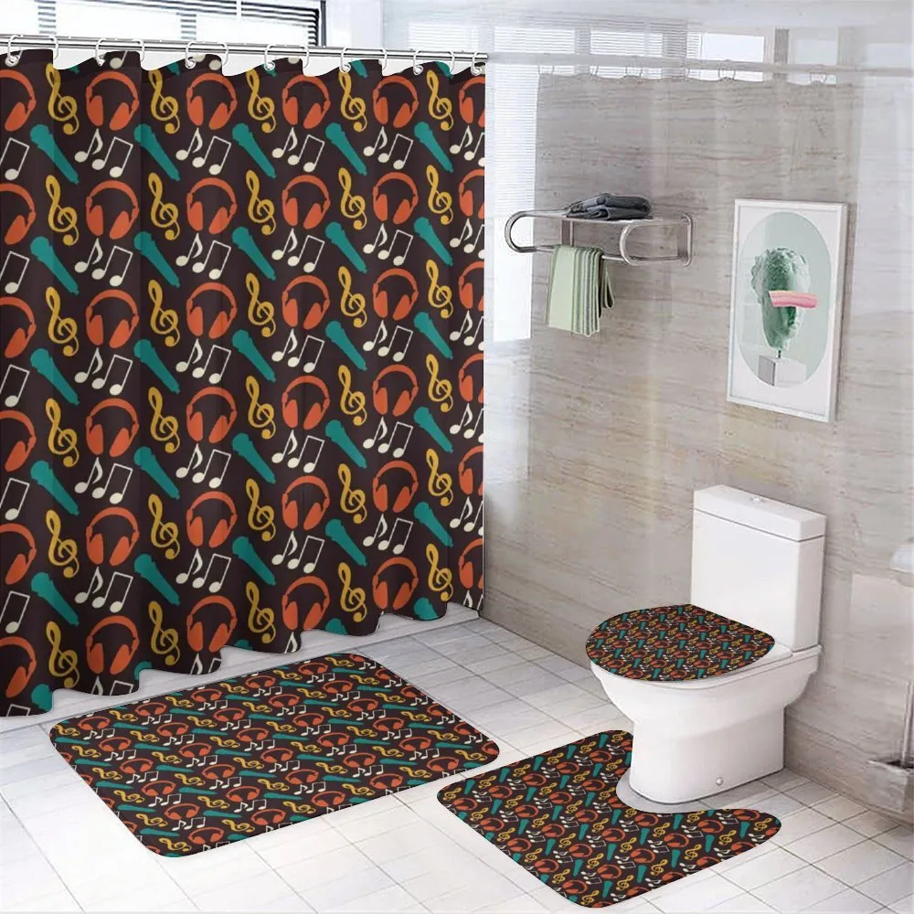 Notes and Headphones — 4-Piece Bathroom Set preview
