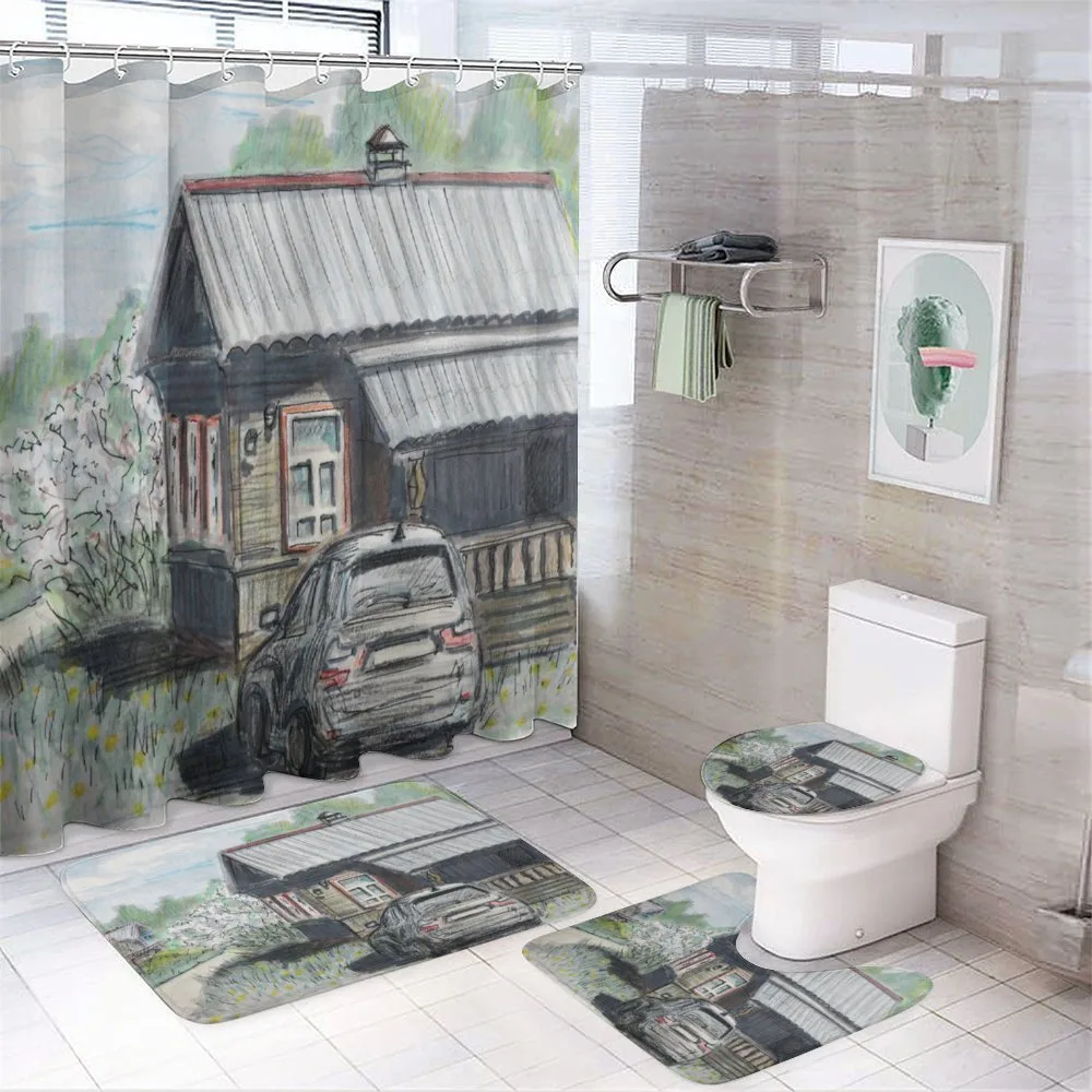 Parked Car Village House — 4-Piece Bathroom Set preview