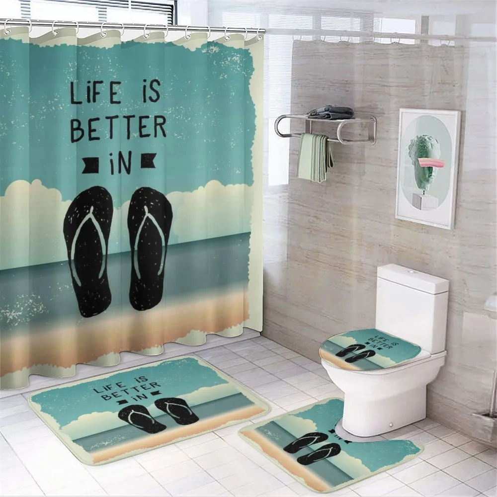 Scribbled Sandals 4-Piece Bathroom Set product video