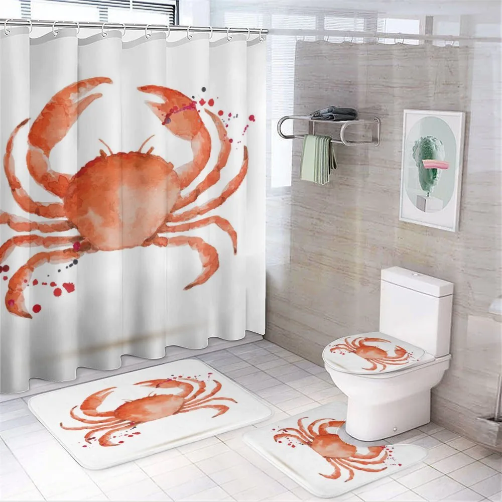 Sea Animals Theme Crabs — 4-Piece Bathroom Set preview