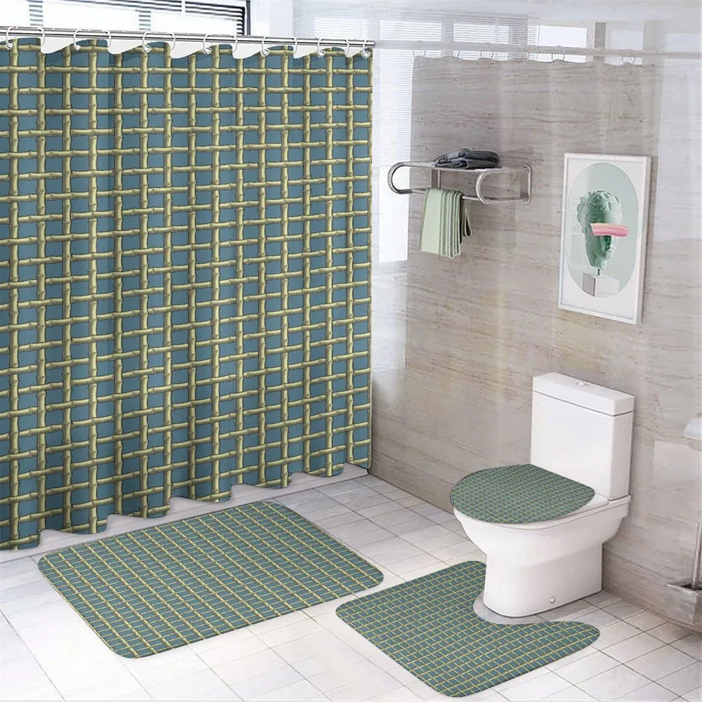 Simplistic Bamboo Cane Cell — 4-Piece Bathroom Set preview