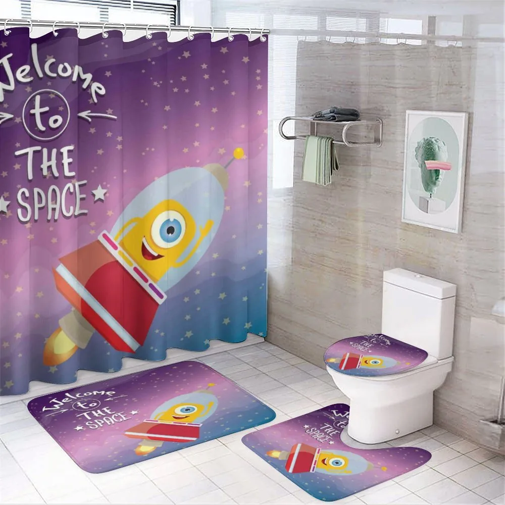 Spaceship Alien Kids — 4-Piece Bathroom Set preview
