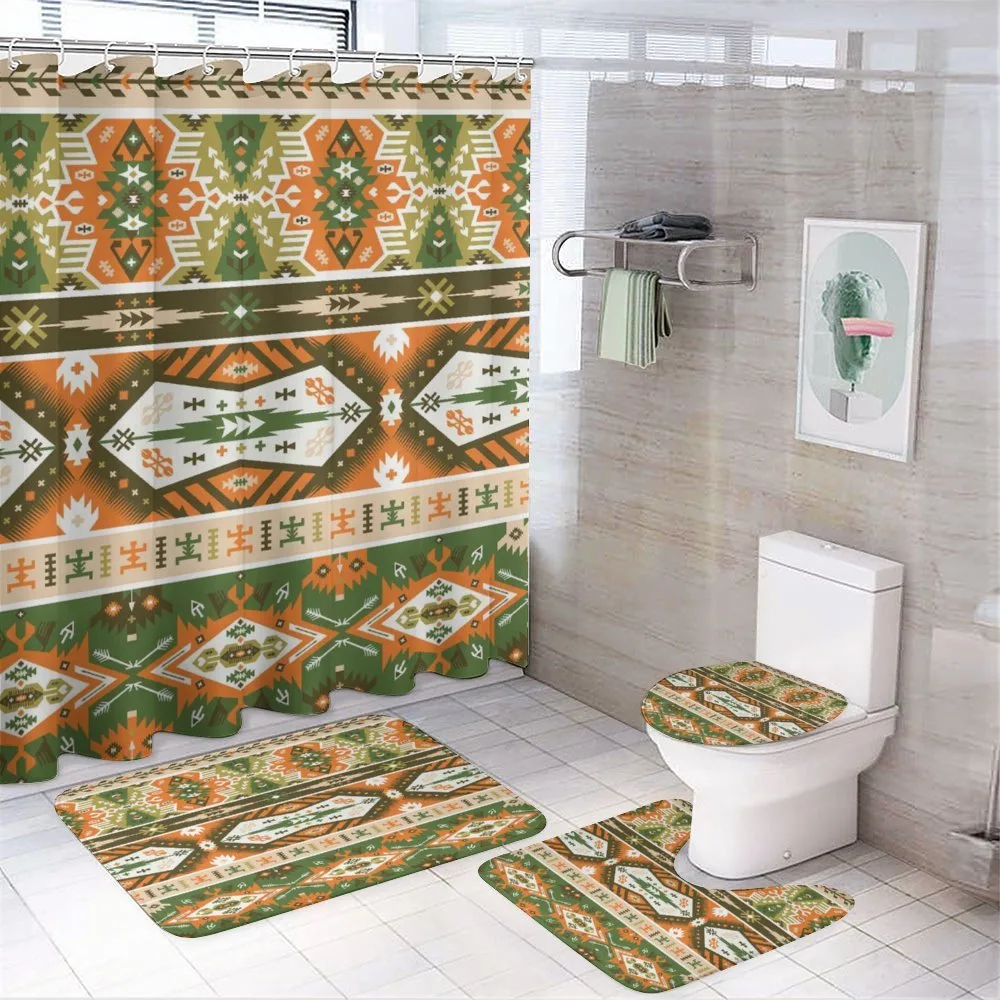 Aztec Mayan Style Stripe — 4-Piece Bathroom Set preview