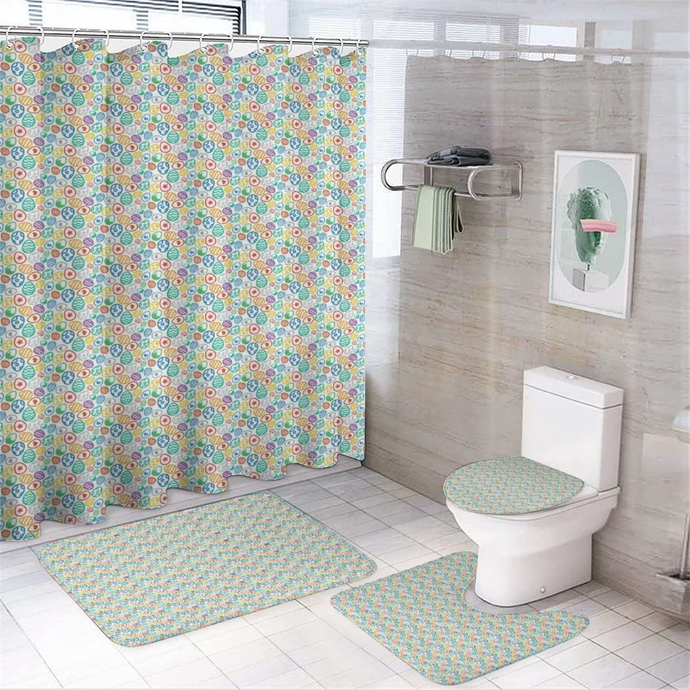 Colorful Childish Eggs — 4-Piece Bathroom Set preview