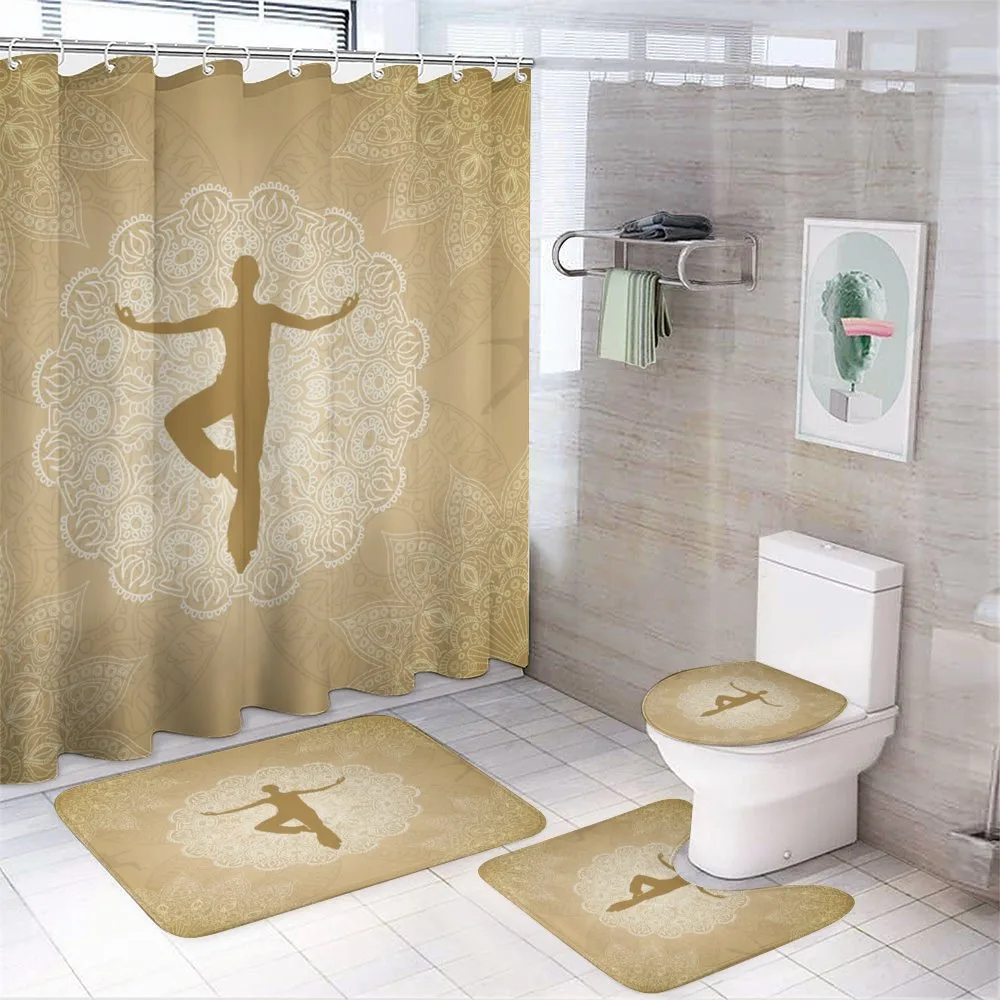 Mandala Man Posture — 4-Piece Bathroom Set preview