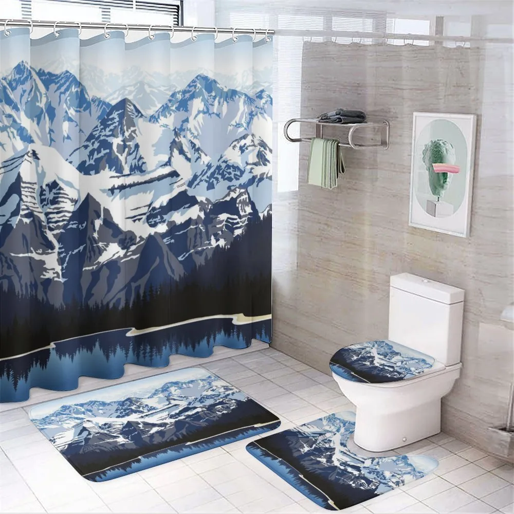 Mountain with Snow View — 4-Piece Bathroom Set preview