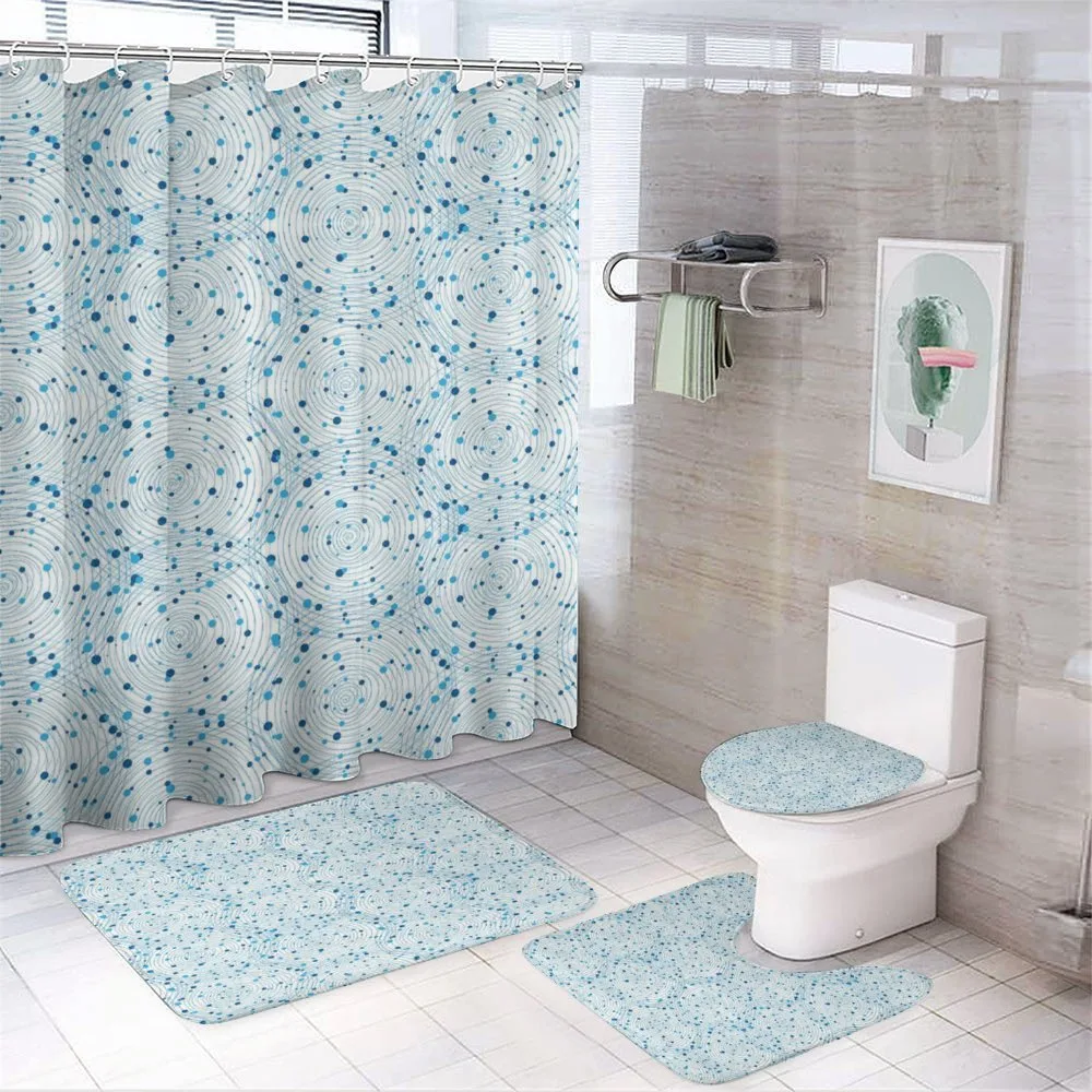 Overlapping Circles Art — 4-Piece Bathroom Set preview