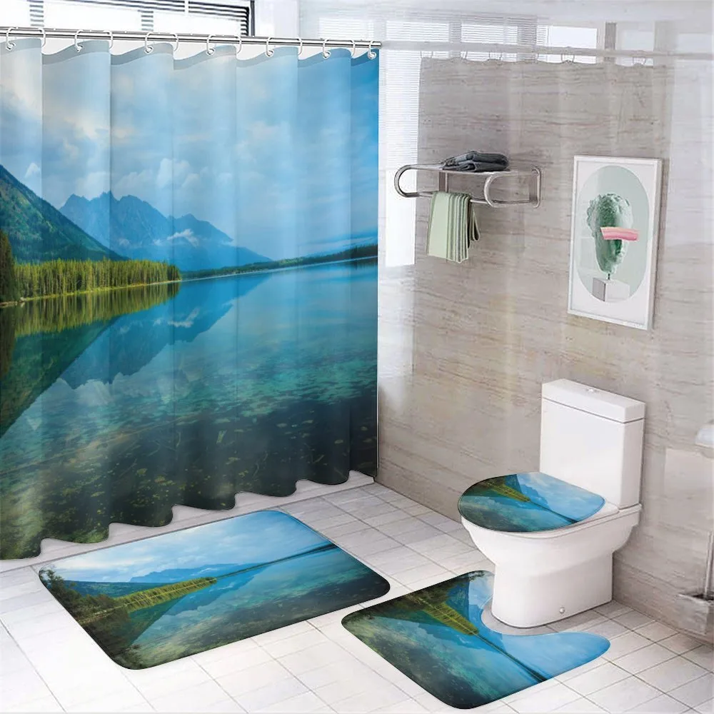 Reflections on Leigh Lake — 4-Piece Bathroom Set preview