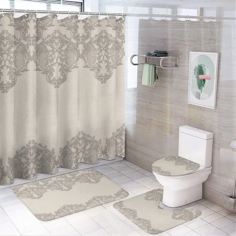 Retro Delicate Lace Like — 4-Piece Bathroom Set preview
