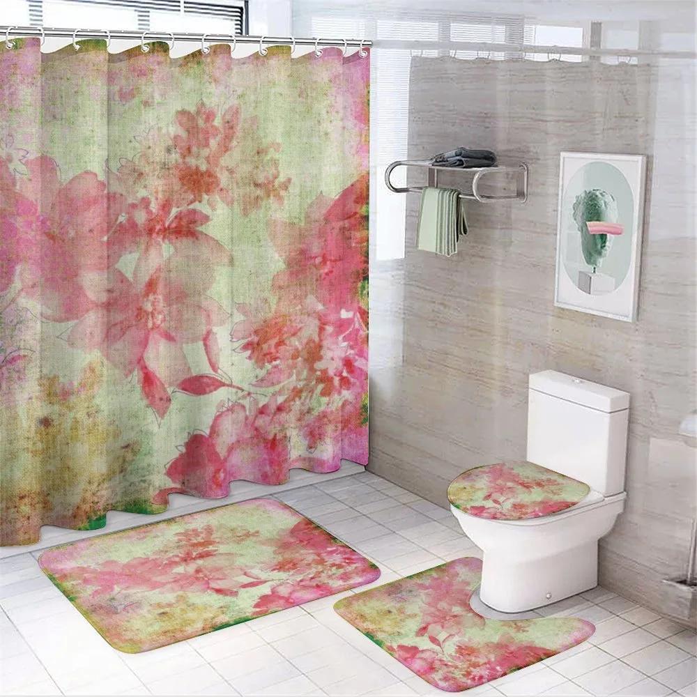 Retro Design Old Grunge — 4-Piece Bathroom Set preview