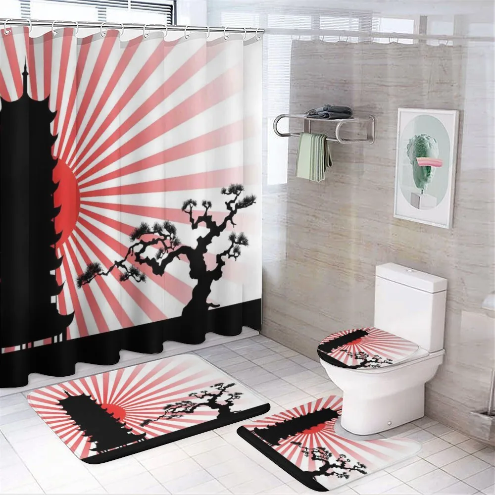 Shinto Building and Tree — 4-Piece Bathroom Set preview
