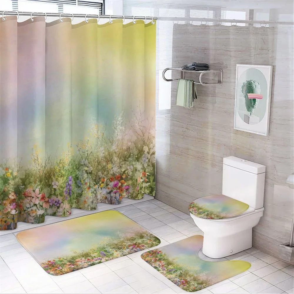 Spring Flower Nature 4-Piece Bathroom Set product video