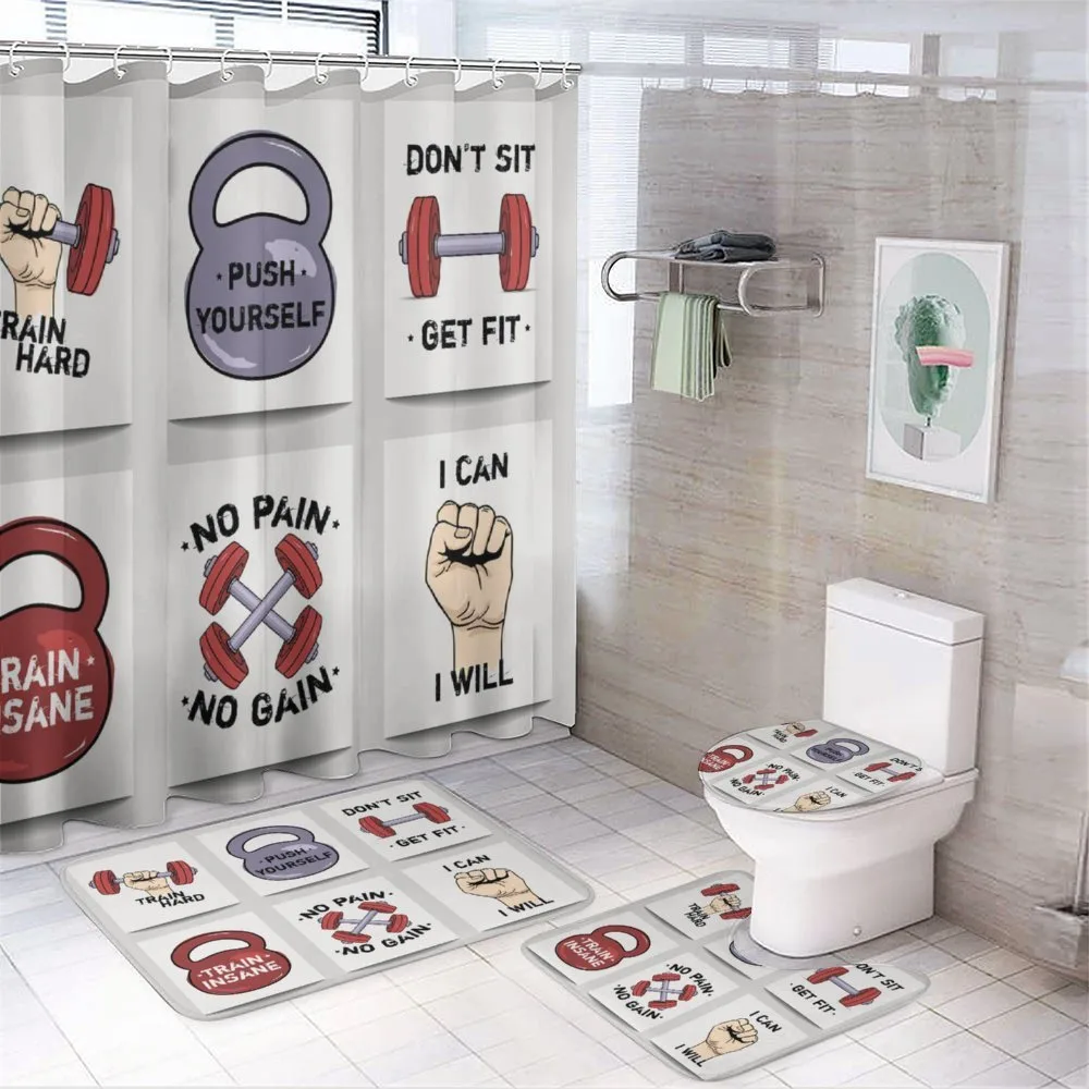 Cartoon Motivational — 4-Piece Bathroom Set preview