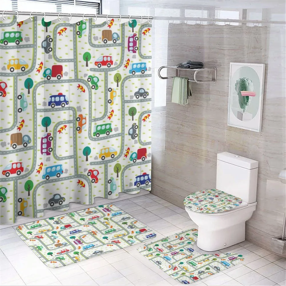 Children on Traffic — 4-Piece Bathroom Set preview