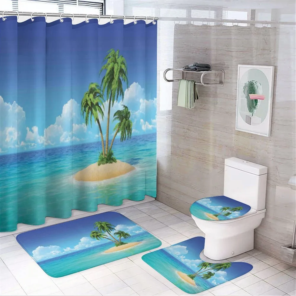 Desert Island Trees — 4-Piece Bathroom Set preview