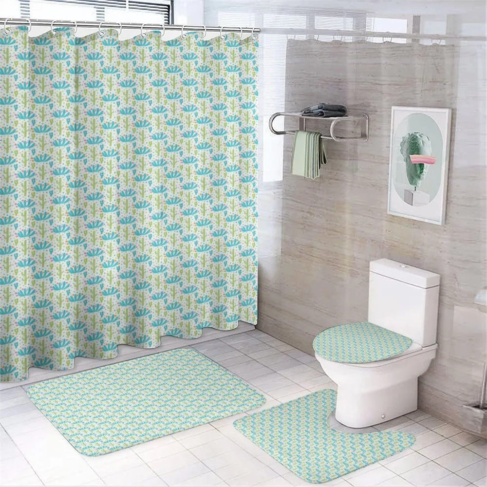 Desert Plantation Pattern 4-Piece Bathroom Set product video