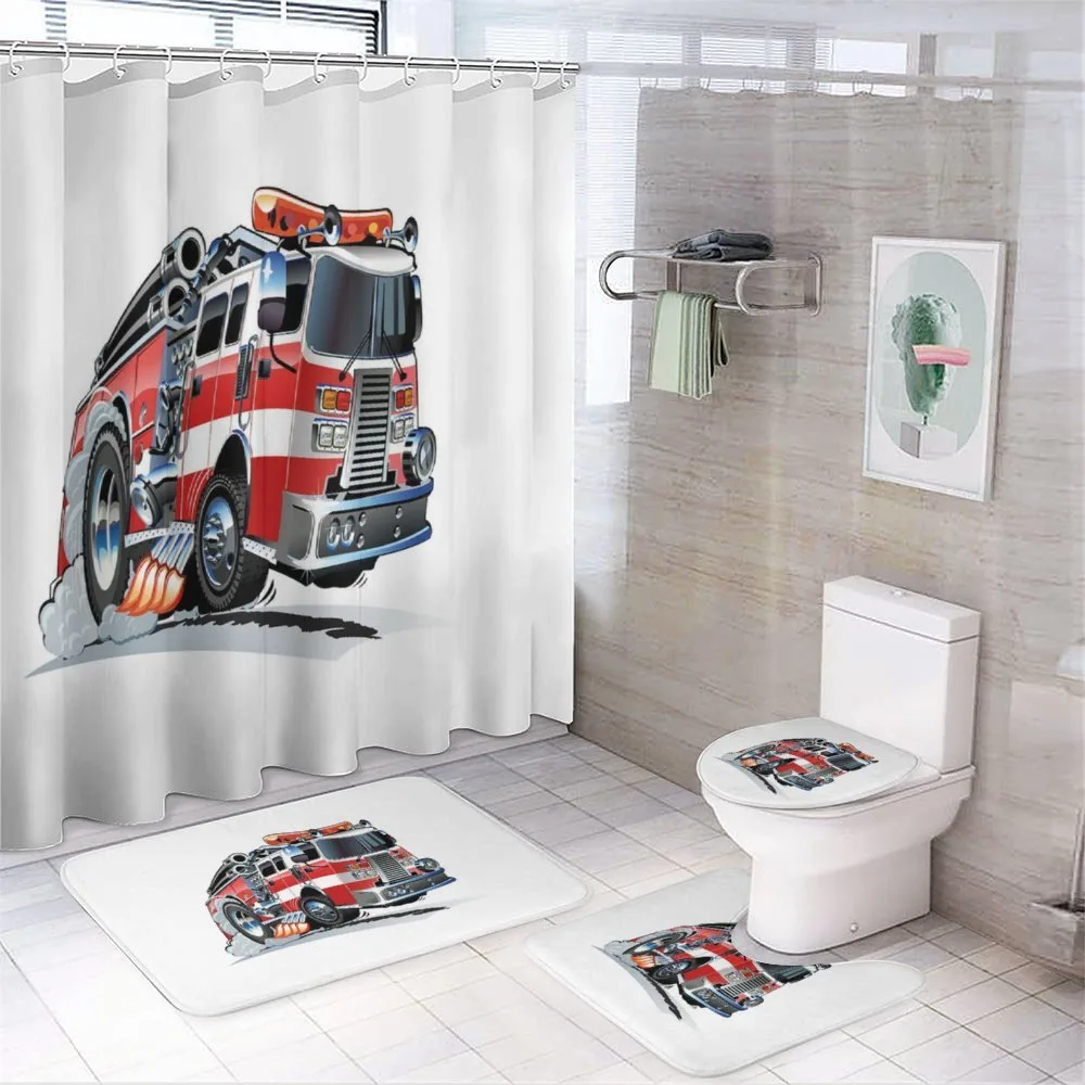Fire Department Lorry — 4-Piece Bathroom Set preview