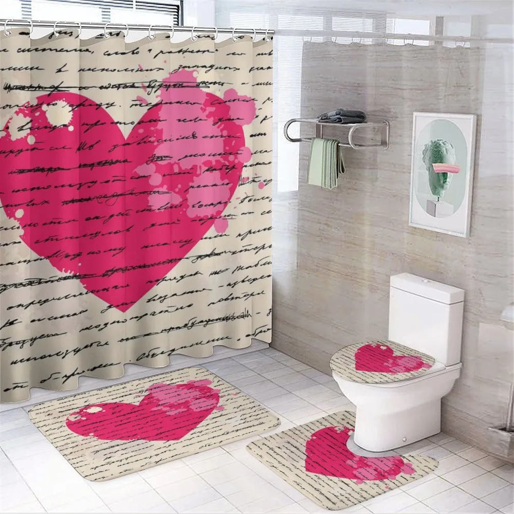 Love Words Handwriting — 4-Piece Bathroom Set preview