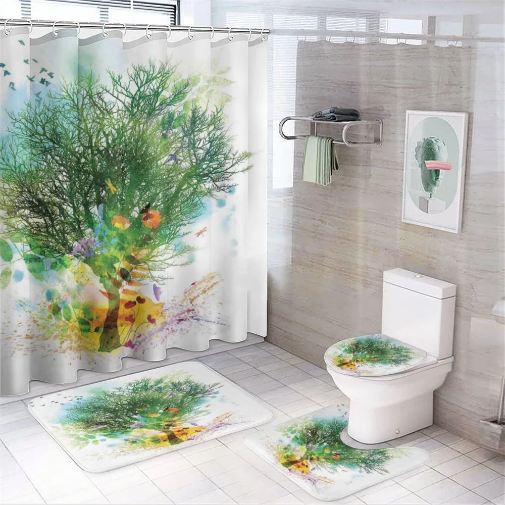 Multiple Exposure Nature — 4-Piece Bathroom Set preview