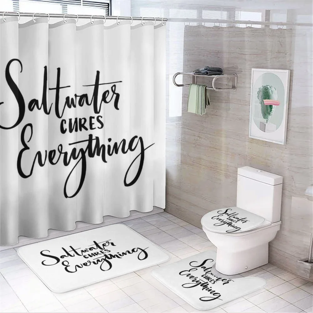 Saltwater Cures Everything — 4-Piece Bathroom Set preview