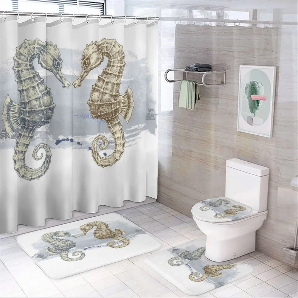 Seahorse Lovers — 4-Piece Bathroom Set preview