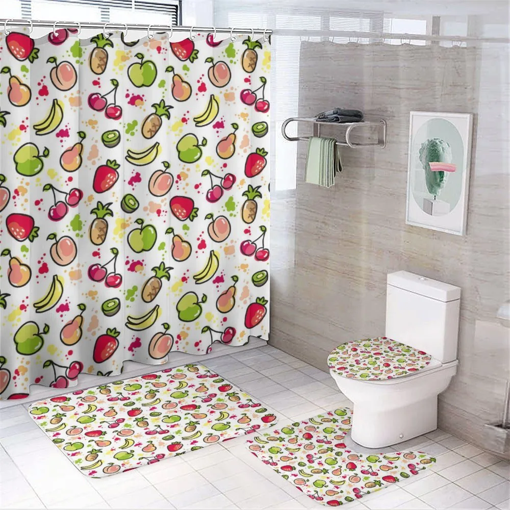 Watercolor Pear 4-Piece Bathroom Set product video