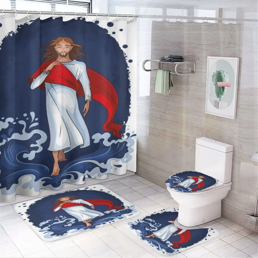 Cartoon Style Man Figure — 4-Piece Bathroom Set preview