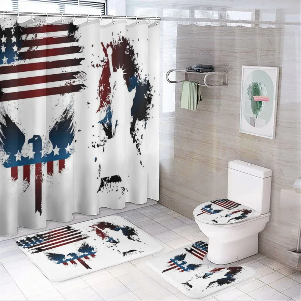 Eagle and Stripe — 4-Piece Bathroom Set preview