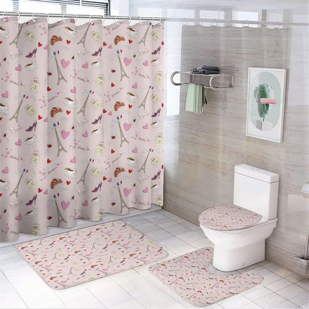 French Flag Popular 4-Piece Bathroom Set product video