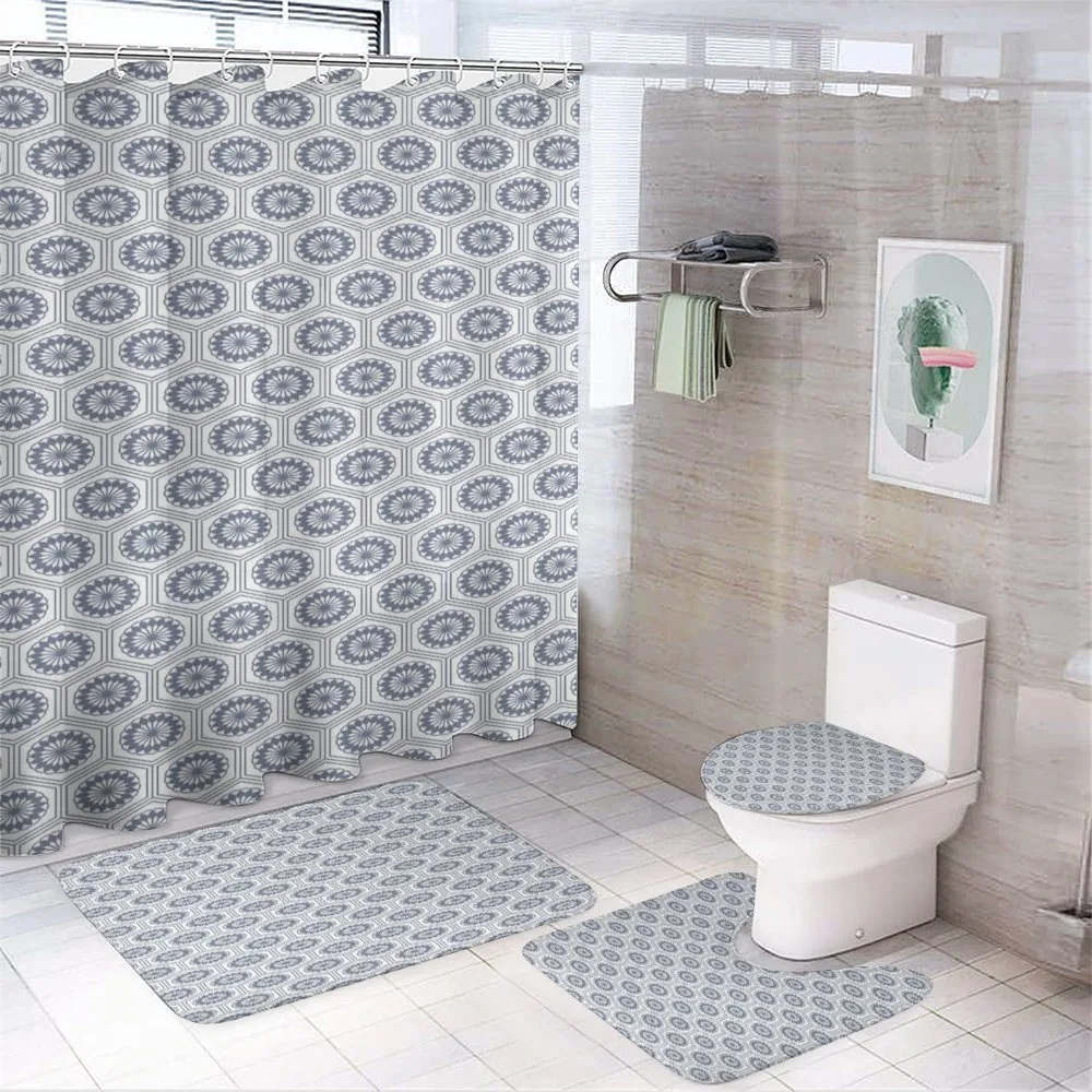 Kikko Pattern Asian — 4-Piece Bathroom Set preview