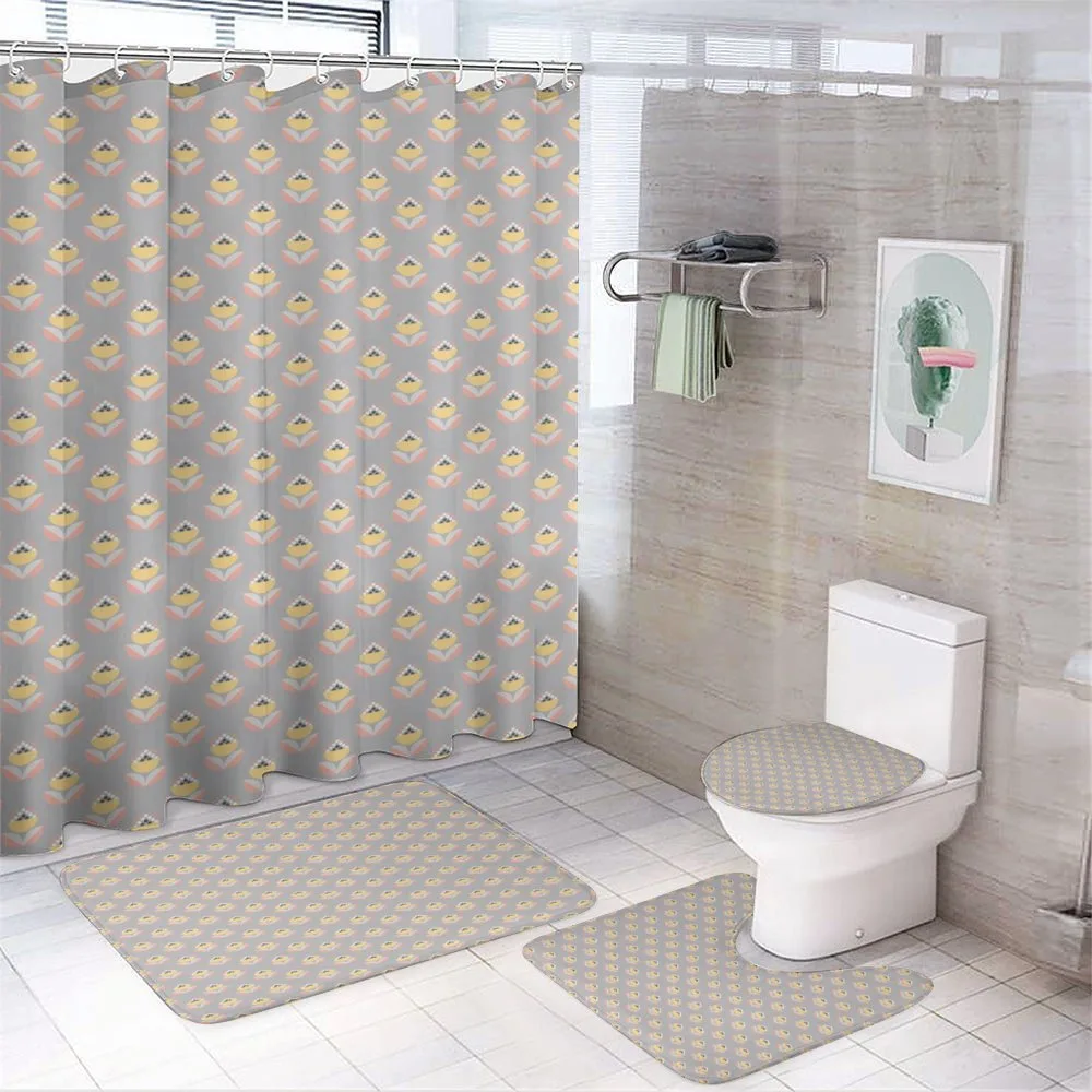 Abstract Geometric Flower — 4-Piece Bathroom Set preview