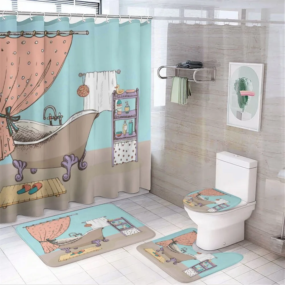 Bathroom Tub Illustration — 4-Piece Bathroom Set preview