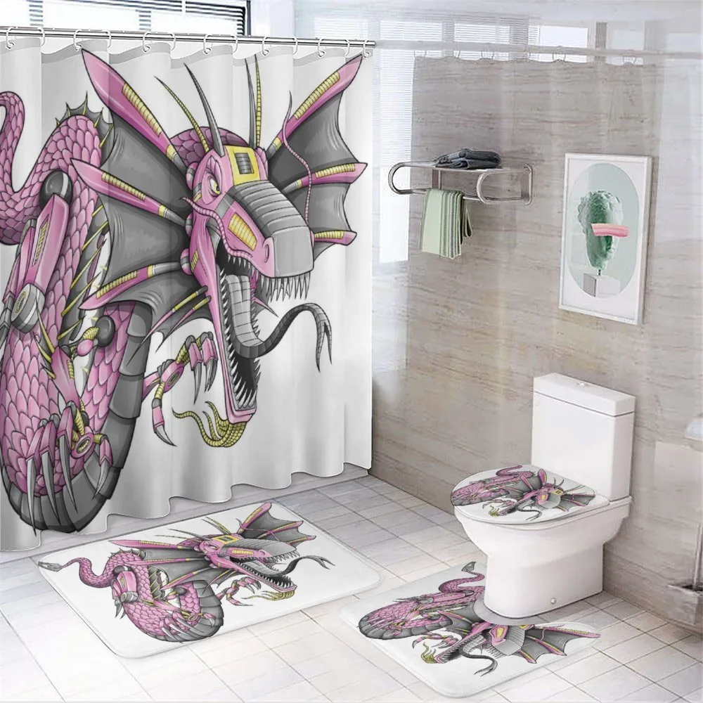 Digital Robotic Cyborg — 4-Piece Bathroom Set preview