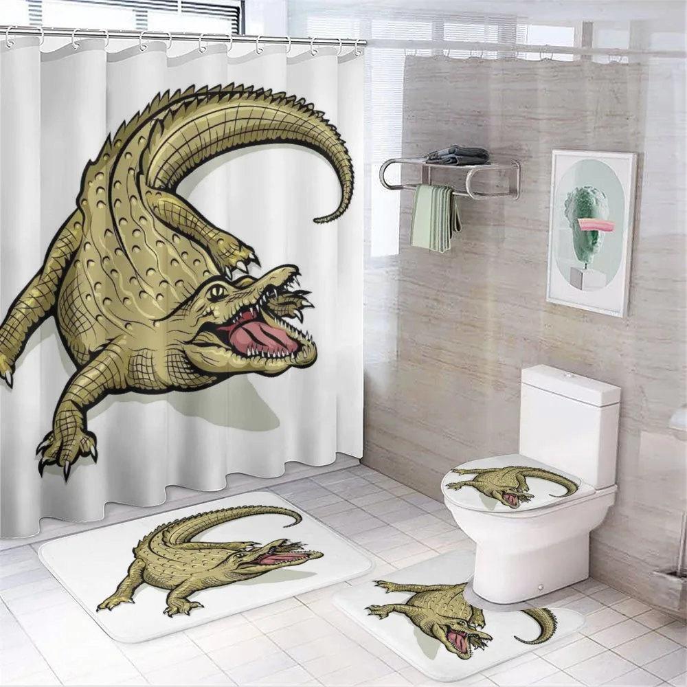 Exotic Wild Crocodile — 4-Piece Bathroom Set preview