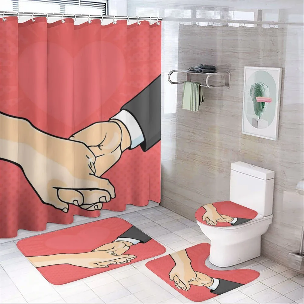 Halftone Pop Art — 4-Piece Bathroom Set preview