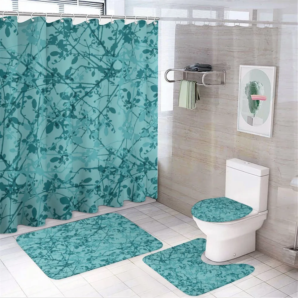 Ink Drawing Style Tree — 4-Piece Bathroom Set preview