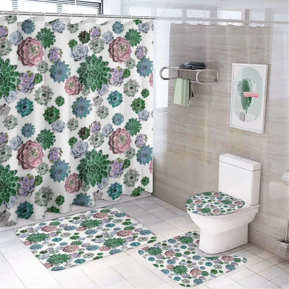 Succulent Plants Garden — 4-Piece Bathroom Set preview
