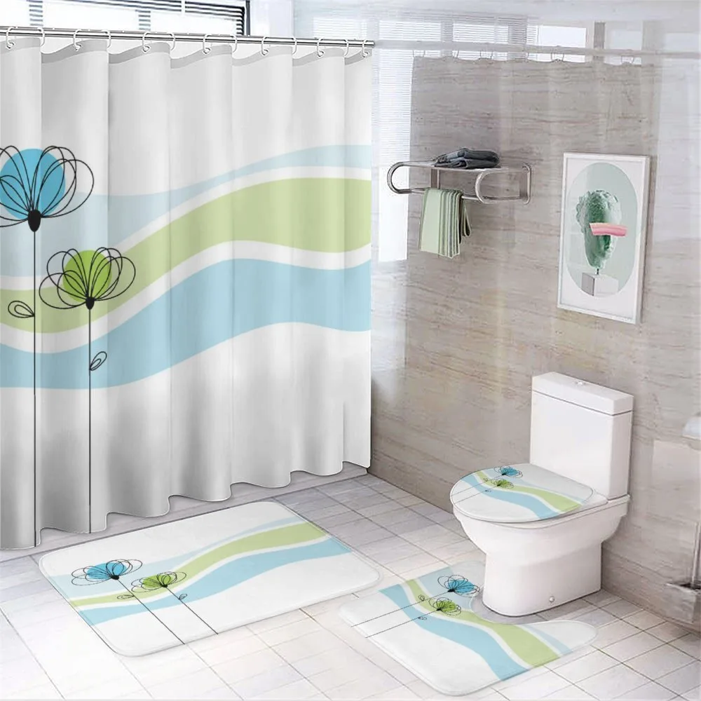 Summer Flowers — 4-Piece Bathroom Set preview