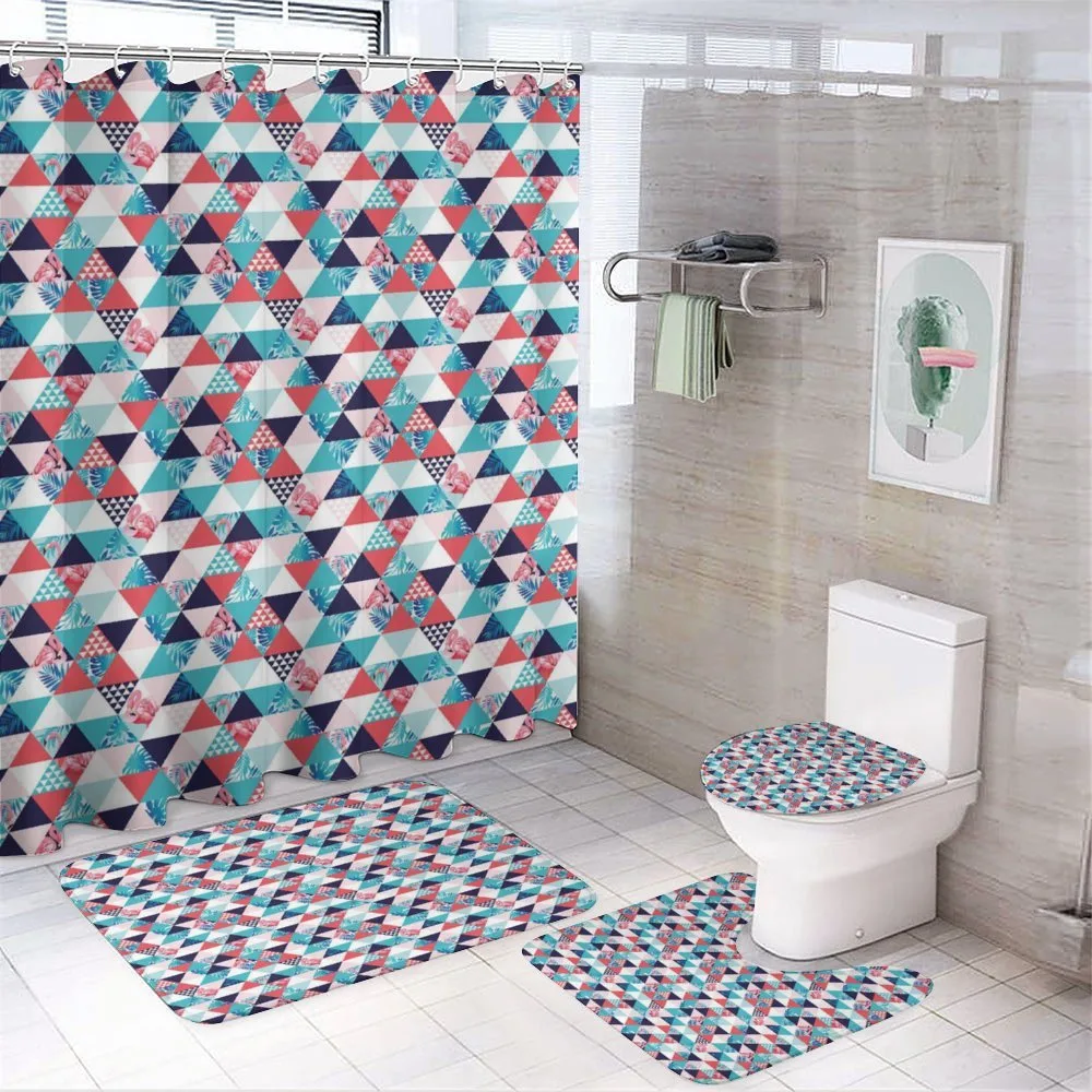 Triangles Beach Mosaic 4-Piece Bathroom Set product video
