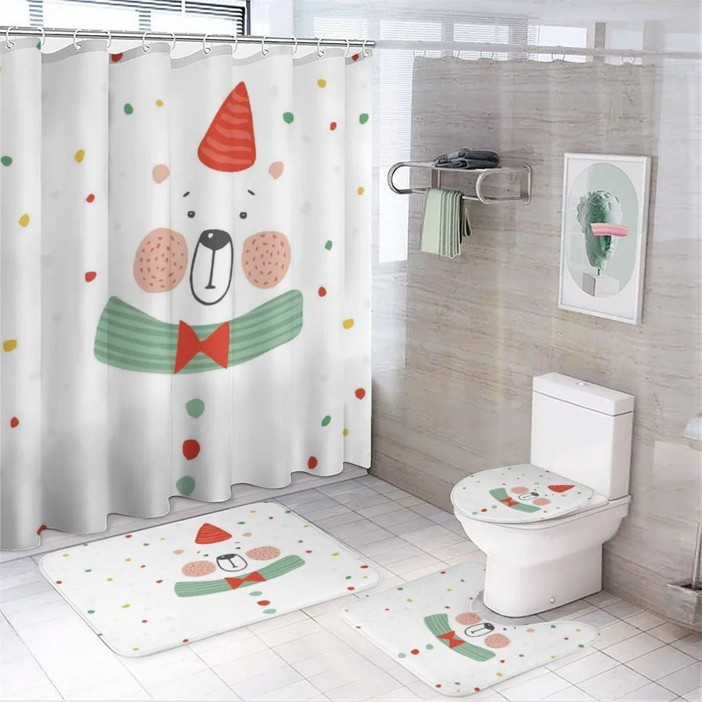 Xmas Bear Party Hat — 4-Piece Bathroom Set preview