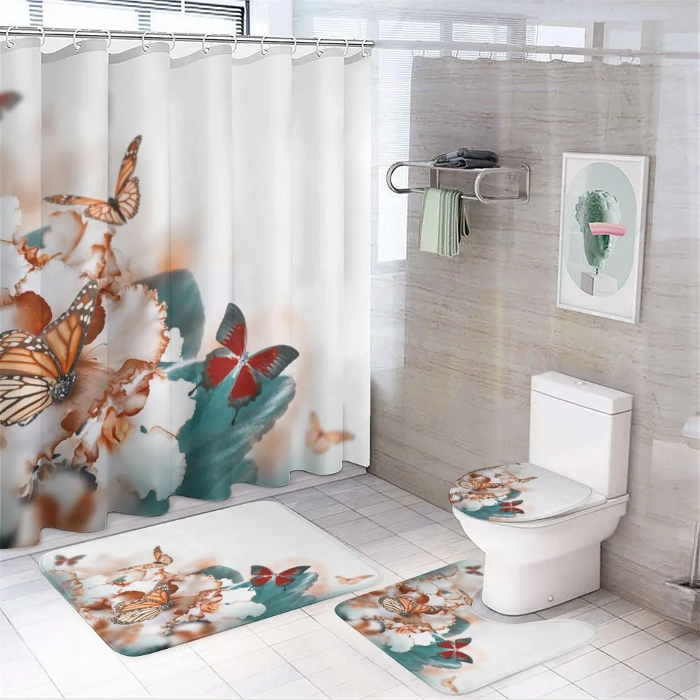 Colorful Butterflies Fly — 4-Piece Bathroom Set preview