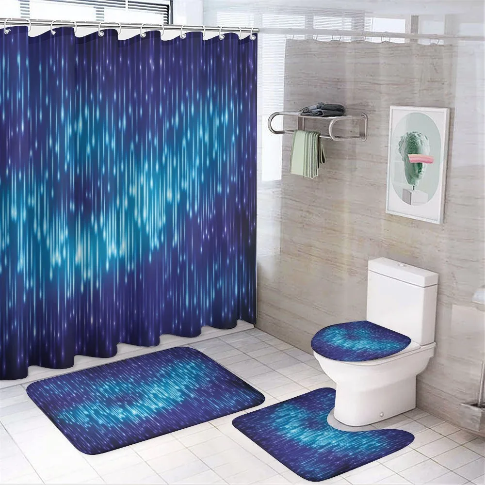 Cosmic Rain Effect Vivid — 4-Piece Bathroom Set preview