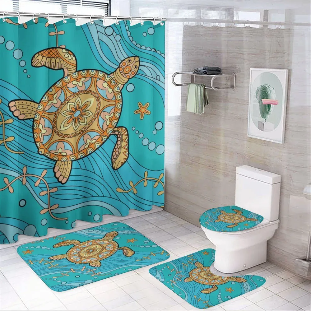 Doodle Water — 4-Piece Bathroom Set preview