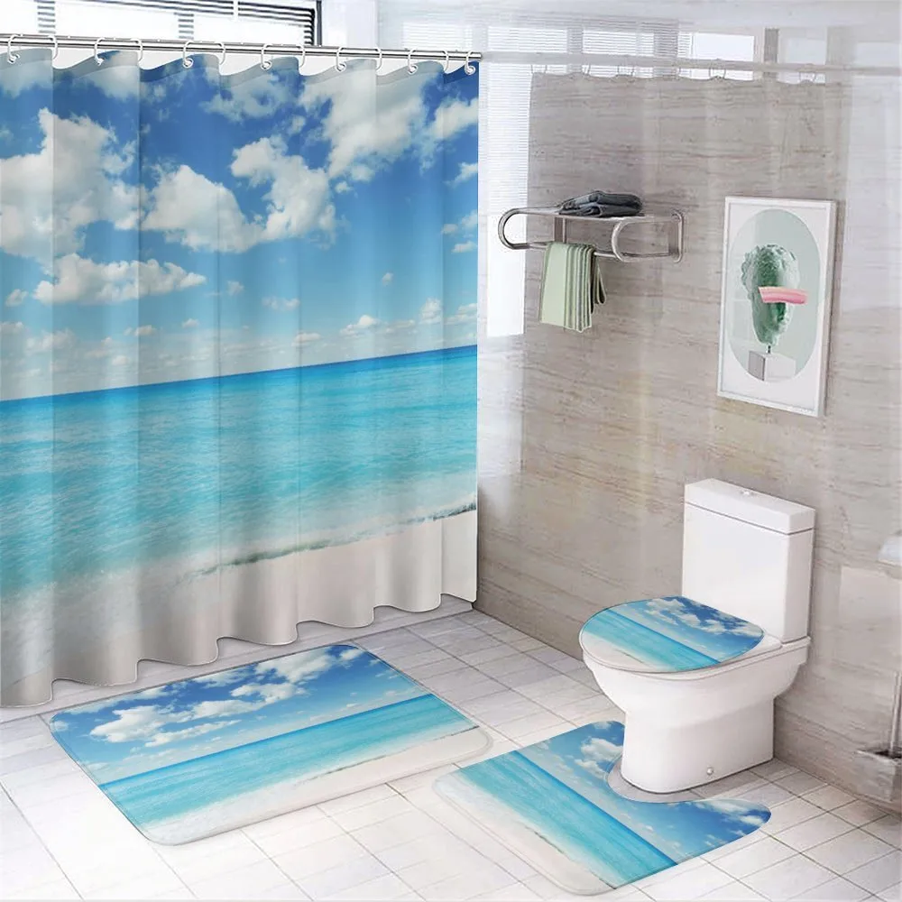 Exotic Beach Vivid Sky — 4-Piece Bathroom Set preview