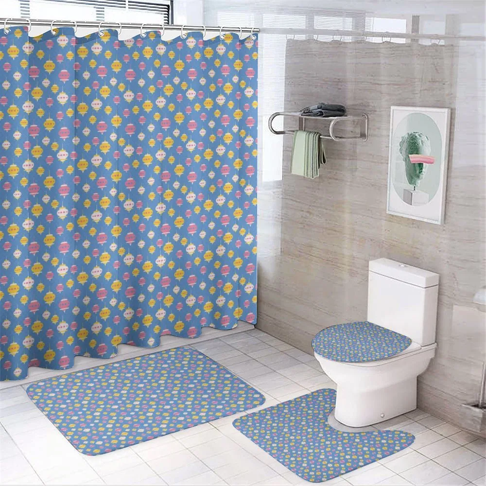 Folk Eastern Lambs Pattern — 4-Piece Bathroom Set preview