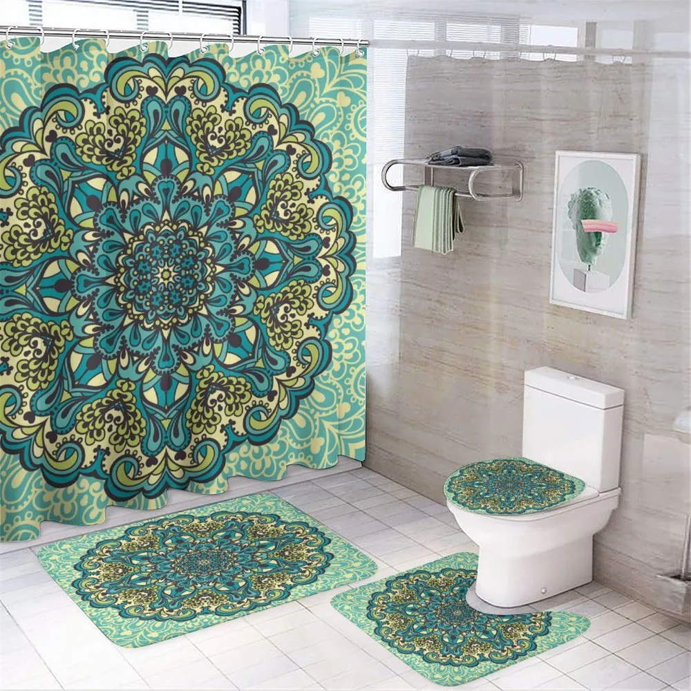Abstract Flower Vibrant — 4-Piece Bathroom Set preview