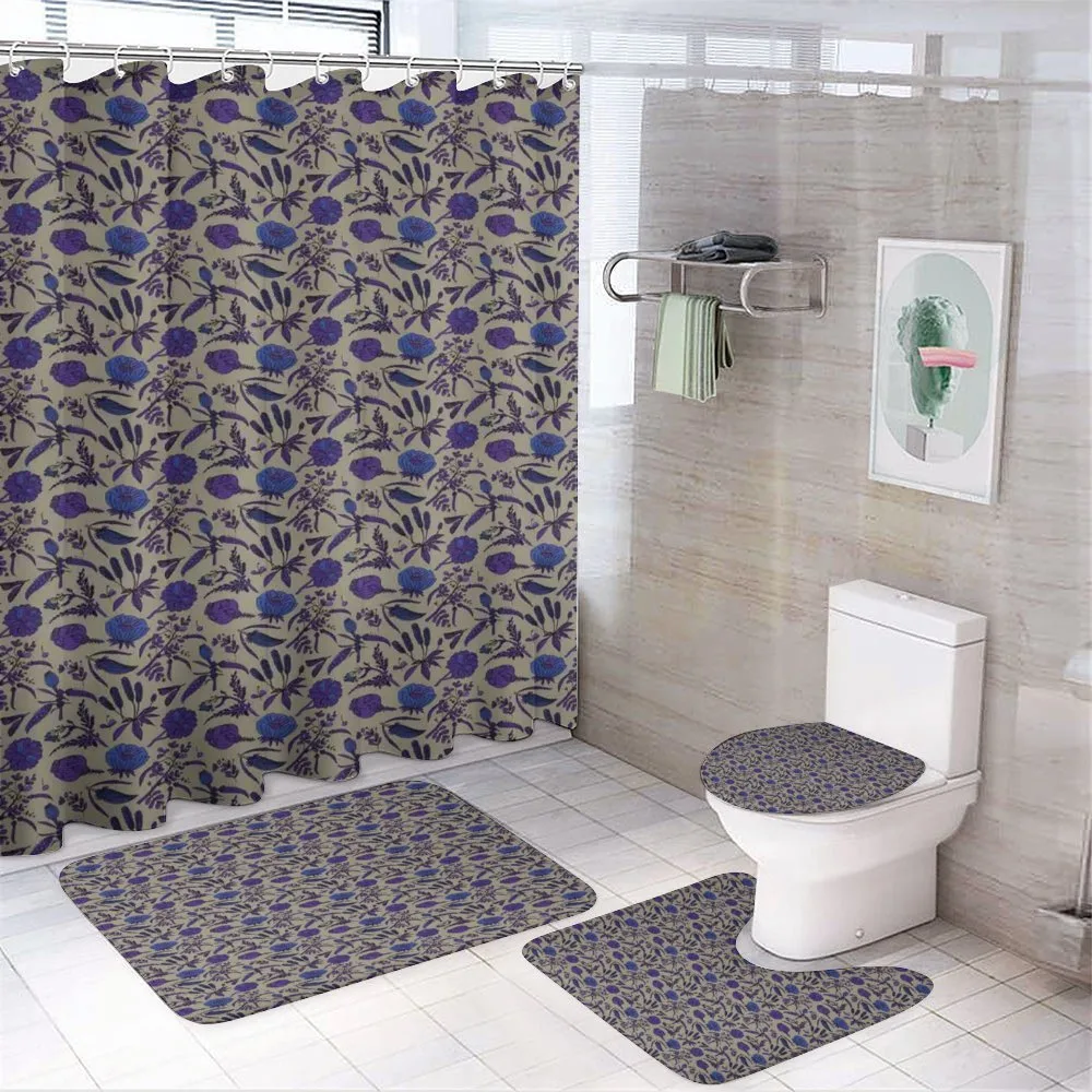 Hand-Drawn Wildflowers — 4-Piece Bathroom Set preview